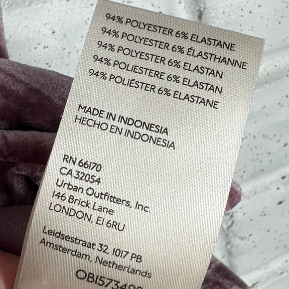 PILCRO Velveteen Mock Neck Short Sleeve Pink Top | Small - Picture 6 of 7